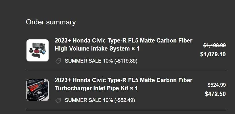 11th Gen Honda Civic What did you do to your FL5 today? first order for my baby