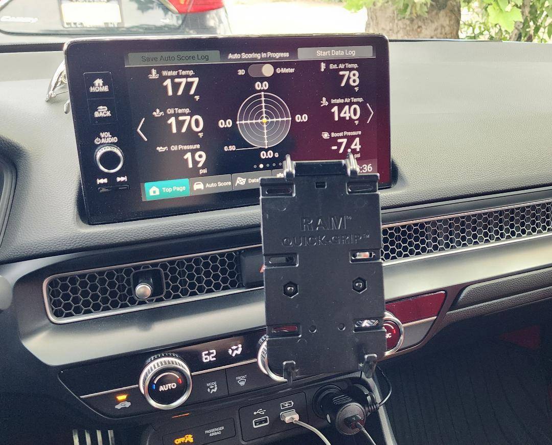 11th Gen Honda Civic RAM Mount Cellphone Install 11
