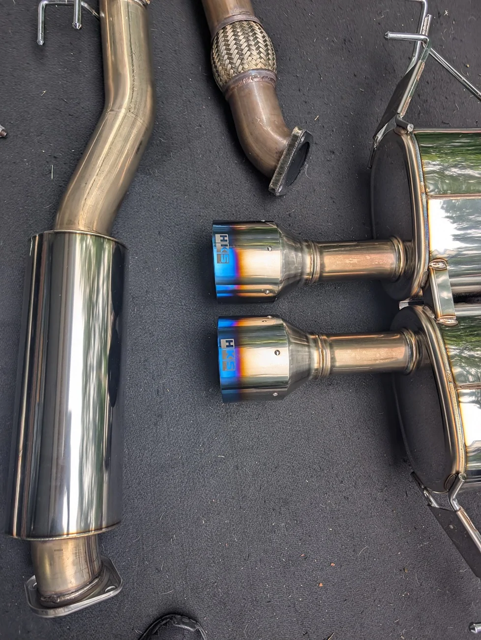 11th Gen Honda Civic HKS Legamax catback with PLM Front Pipe FL5 Civic Type R PXL_20250727_182119825