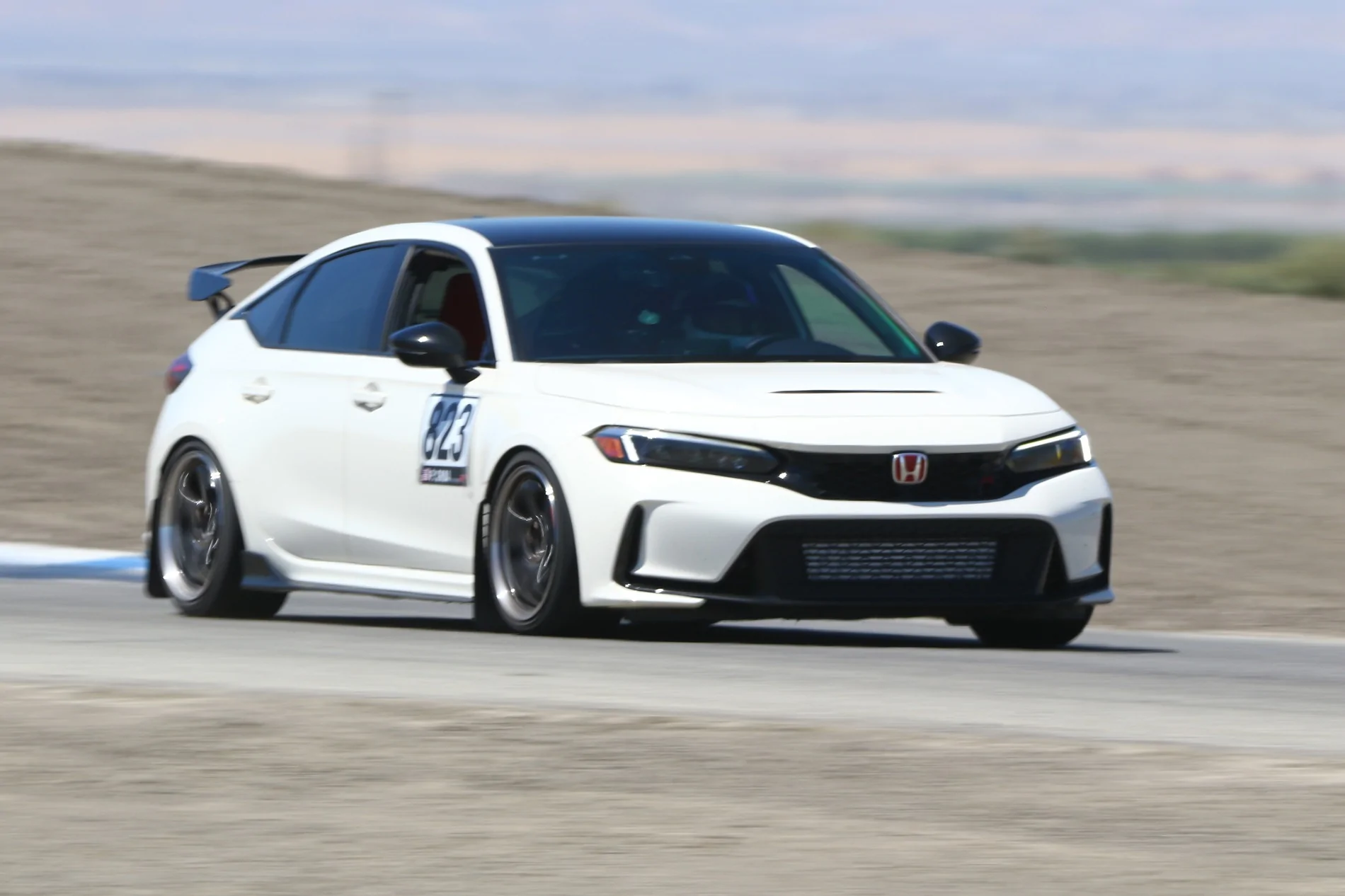 11th Gen Honda Civic CSF Radiator + Acuity Reverse Flow Coolant hose + PRL intercooler Jul-27-2025-Speed Ventures (Sun)-Red Group-Session 2 (Phil Hill)-CP1_5159_Jul2725_1019AM_Cali