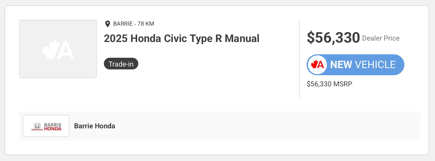 11th Gen Honda Civic Canadian dealer asked what colour Type R I want 1757454692706-q1
