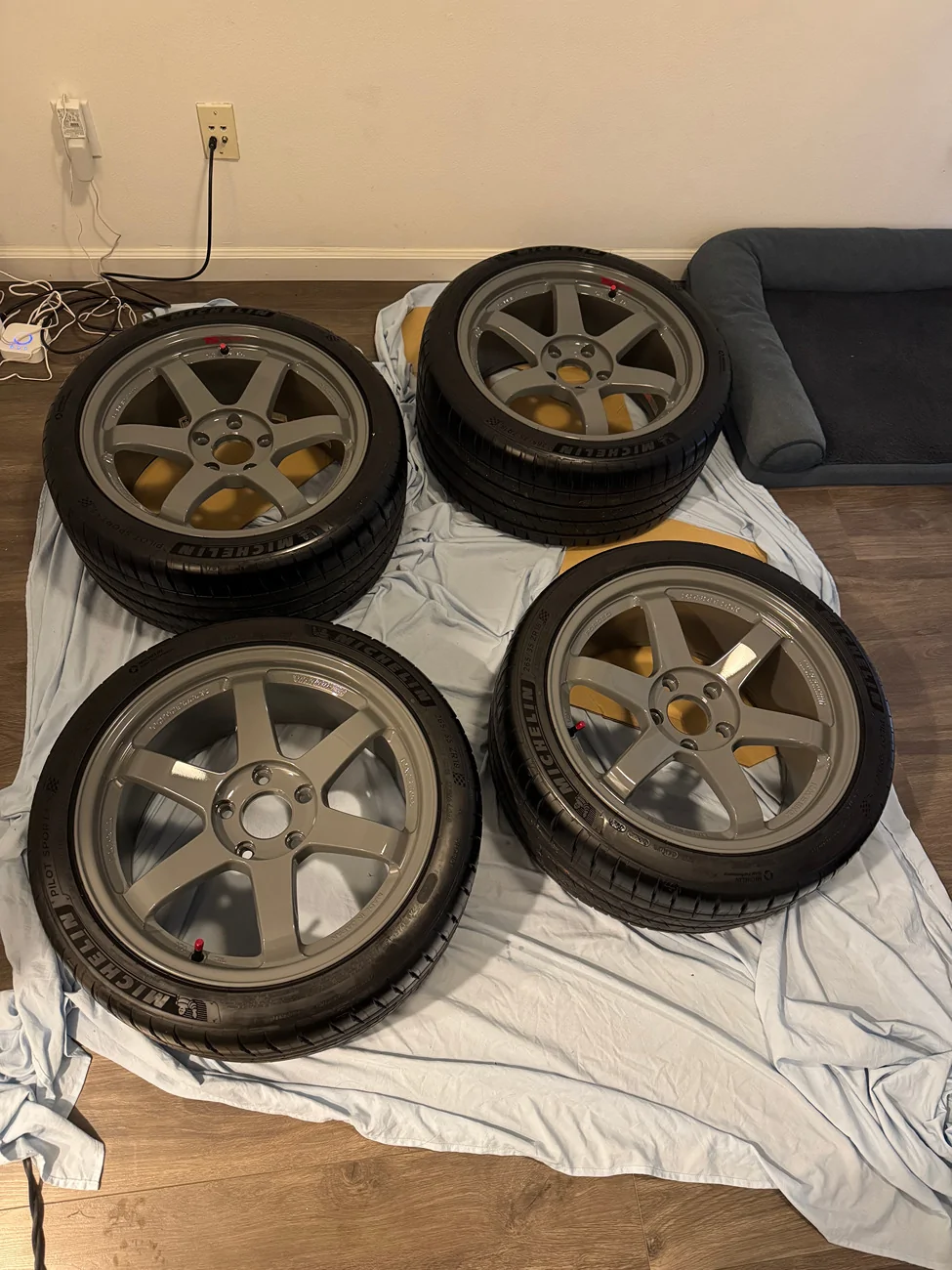 11th Gen Honda Civic FS: Volk Racing TE37SL - 18x9.5 / +38 / 5x120 - Nardo Grey - Michelin PS4S tires - $2500 IMG_7243