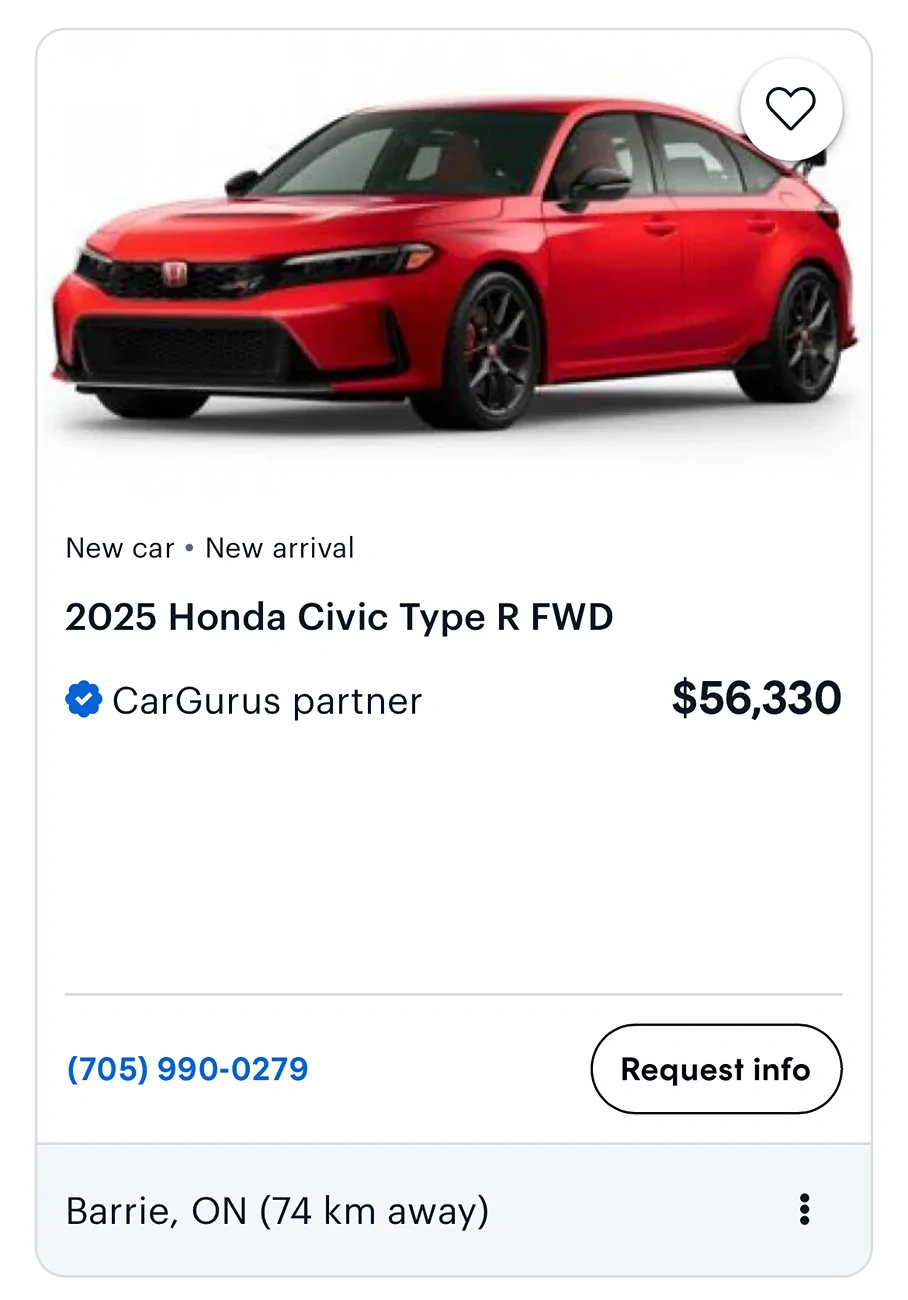 11th Gen Honda Civic Canadian dealer asked what colour Type R I want 1758081954465-12