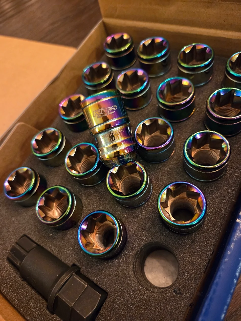 11th Gen Honda Civic SOLD - Project Kics 14 x 1.5 Neochrome T1/07 Monolith Lug Nuts - 20 Pcs 20250916_192655