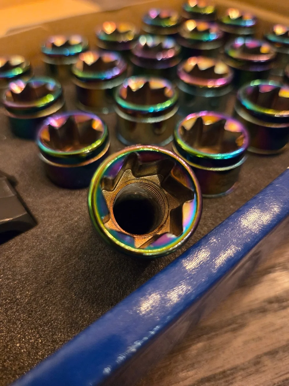 11th Gen Honda Civic SOLD - Project Kics 14 x 1.5 Neochrome T1/07 Monolith Lug Nuts - 20 Pcs 20250916_192732