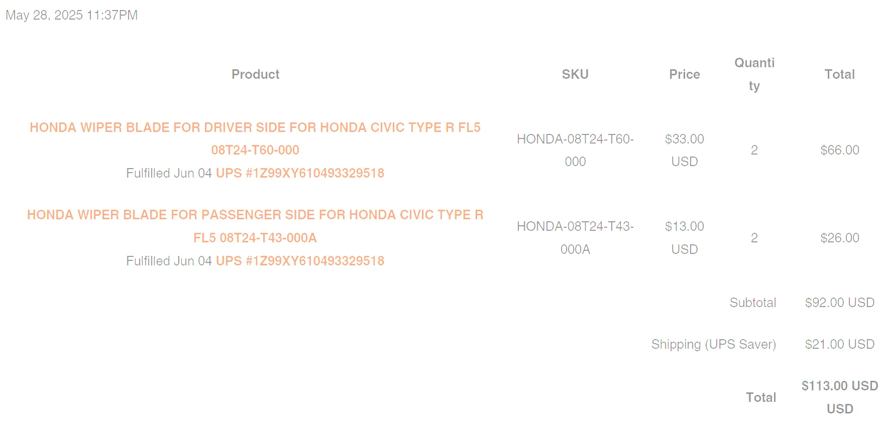 11th Gen Honda Civic Wipers or Wiper Inserts? 1758119272178-dj