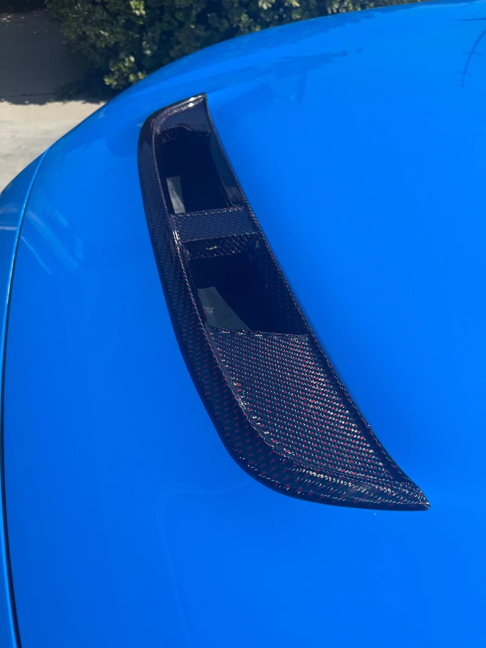 11th Gen Honda Civic Spoon Style Red/Black Carbon Hood Vent IMG_5455