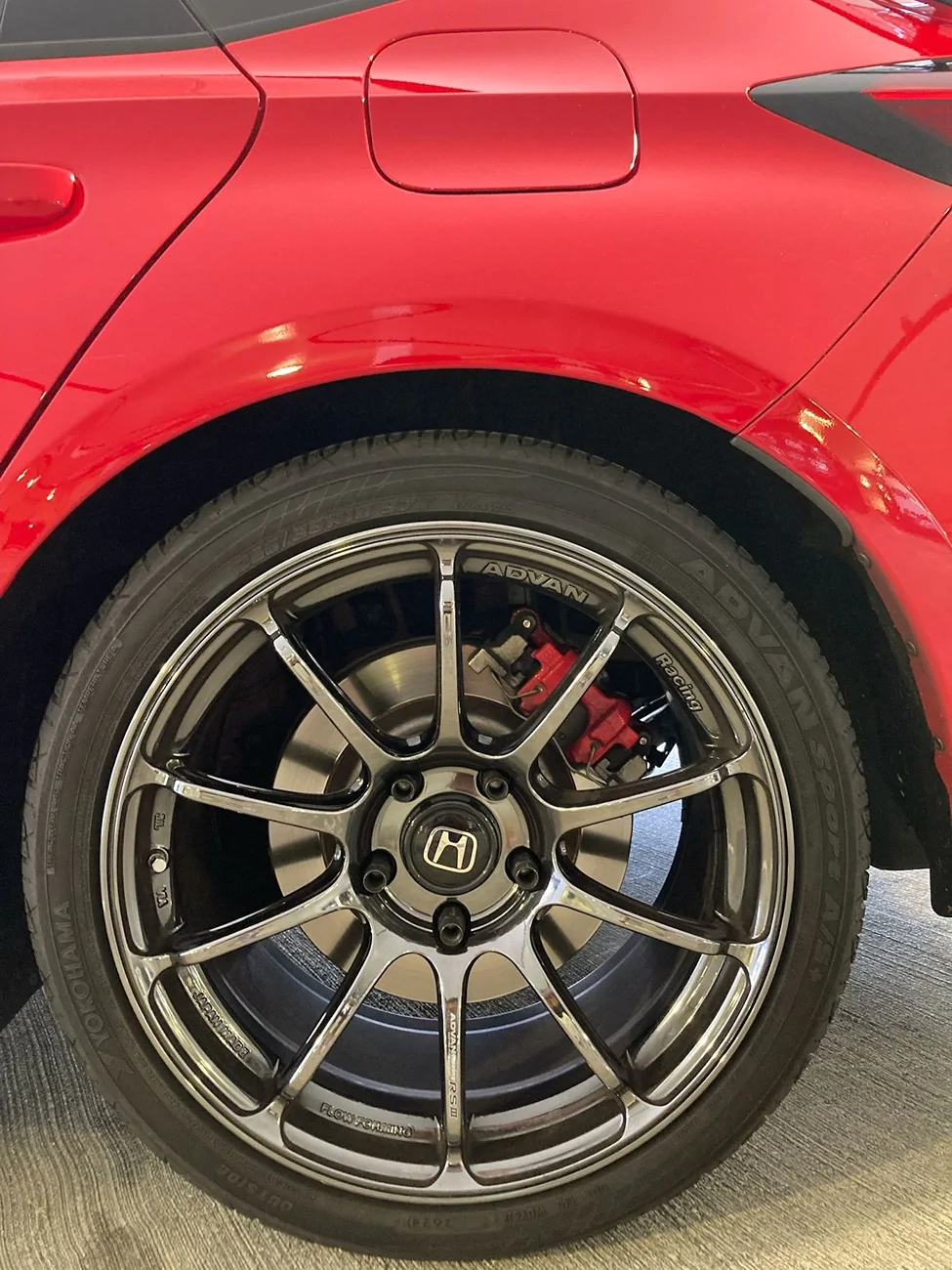 11th Gen Honda Civic FS: Advan RS3 wheels 5x120 18x9.5+45 Blk chrome Img12