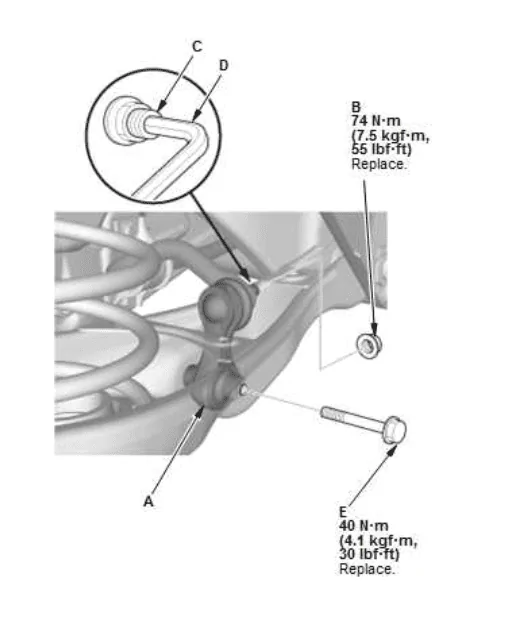 11th Gen Honda Civic End Link bolt Part # 1759290677744-y5