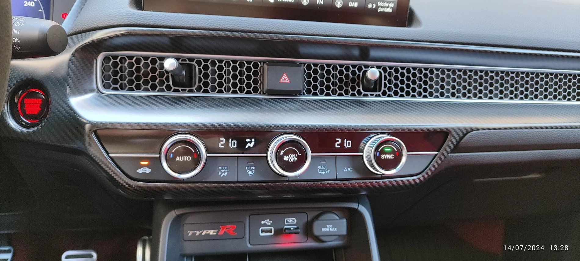 11th Gen Honda Civic FL5 interior dash piece damage IMG_20240714_132850