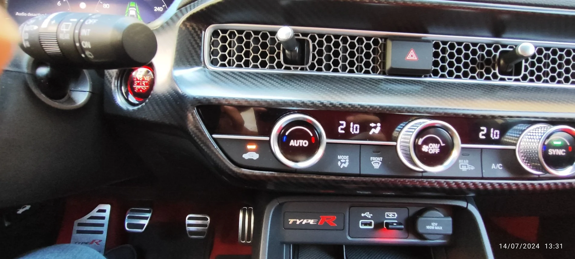 11th Gen Honda Civic FL5 interior dash piece damage IMG_20240714_133131