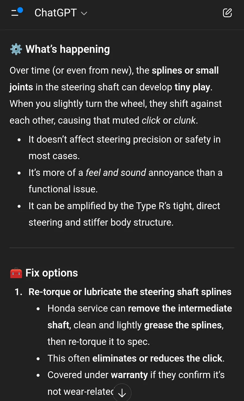 11th Gen Honda Civic New clunking noise 1000011675