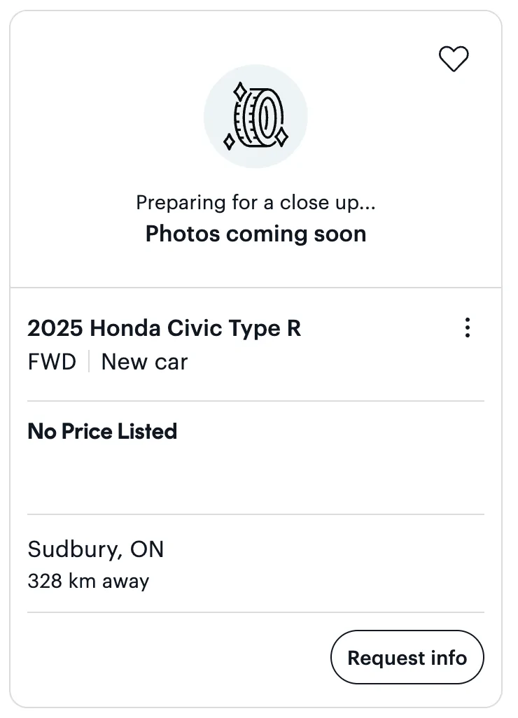 11th Gen Honda Civic Canadian dealer asked what colour Type R I want Screenshot 2025-10-21 at 2.56.54 PM