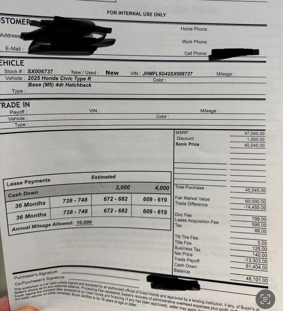 11th Gen Honda Civic Paying Over MSRP IMG_0553