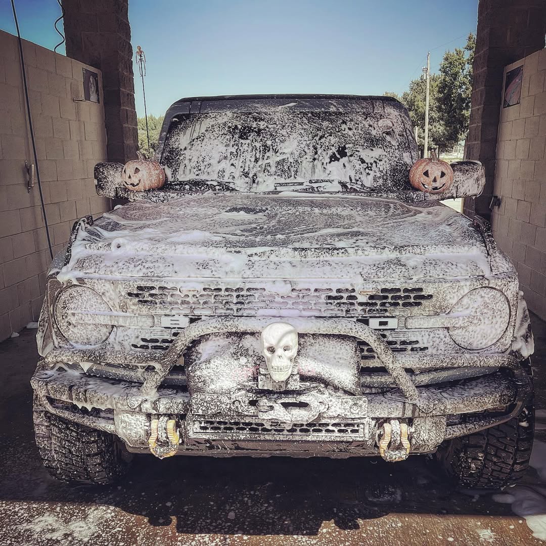 11th Gen Honda Civic Giveaway: Are you spooky season ready? Ran into the Stay Puft Marshmallow Man today…. #frontendfriday #bronconation #fordbroncodaily 