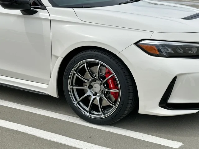 11th Gen Honda Civic "SOLD" Advan RS III Wheels Racing Hyper Black 18x9.5 +45 5x120 with Michelin tires car1