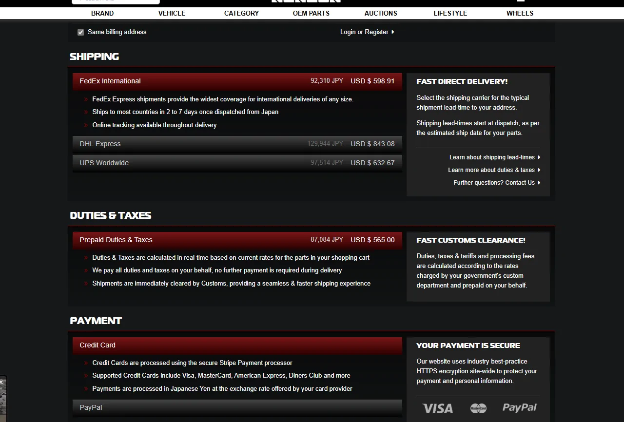 11th Gen Honda Civic My experience with Black Hawk Japan post tariffs and de minimis exemption Screenshot 2025-11-05 133909