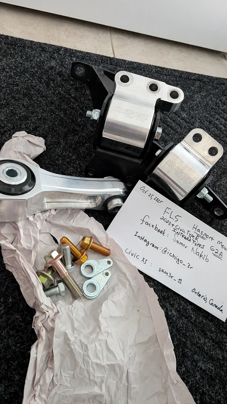 11th Gen Honda Civic FS: Hasport 62A Mount Kit FL5/DE5 PXL_20251111_183821539