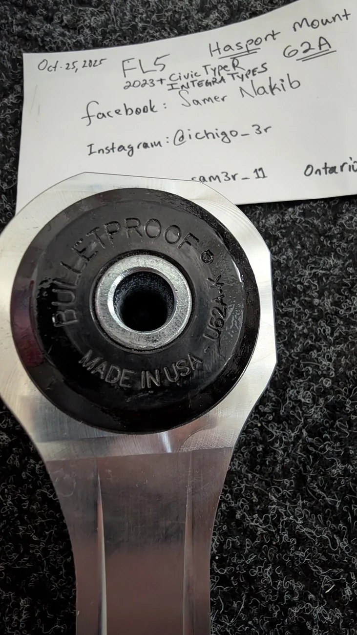 11th Gen Honda Civic FS: Hasport U62A Rear Motor Mount PXL_20251111_184224189