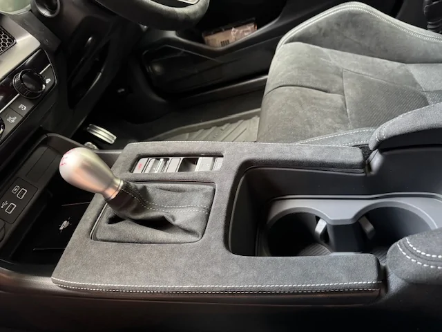 11th Gen Honda Civic OneMiniBite suede center console cover for FL5 Racing Black Package image1