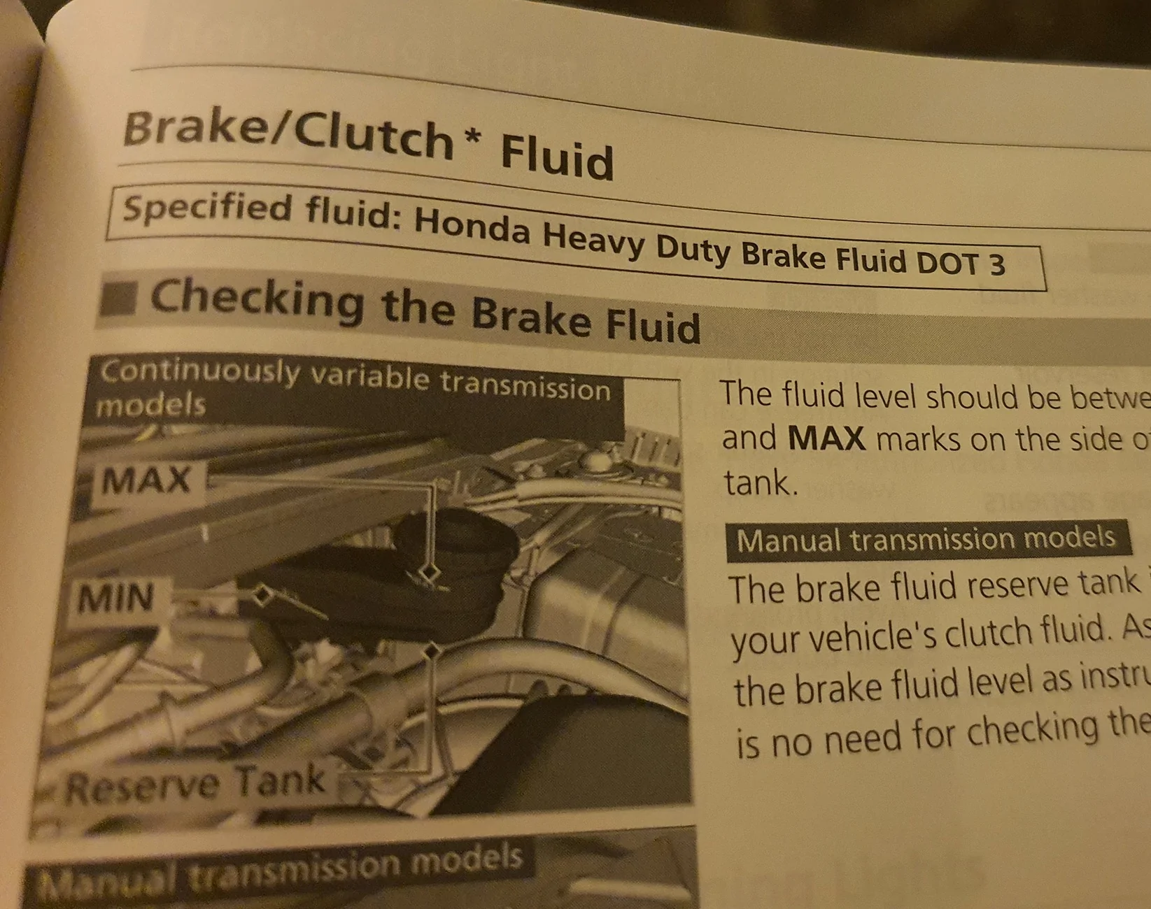 11th Gen Honda Civic Break fluid question 20251207_182004
