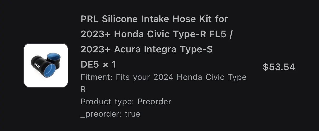 11th Gen Honda Civic (SOLD) FS: PRL Silicone Intake Hose Kit IMG_3809