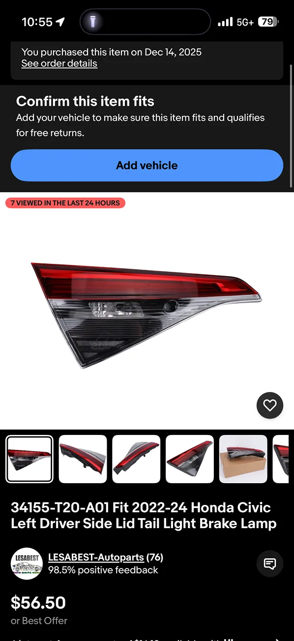 11th Gen Honda Civic Rear fog light install IMG_0703