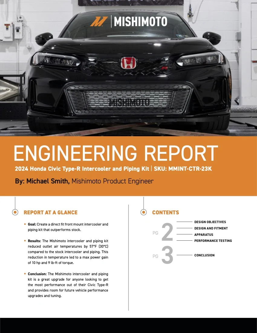 11th Gen Honda Civic Mishimoto Performance Intercooler Kit NOW ON PRE-SALE! MMINT-CTR-23K_Engineering-Report