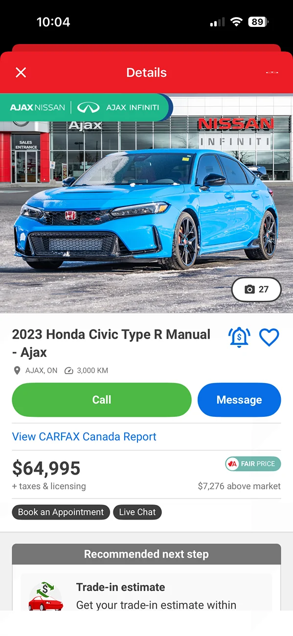 11th Gen Honda Civic Canadian dealer asked what colour Type R I want IMG_6199