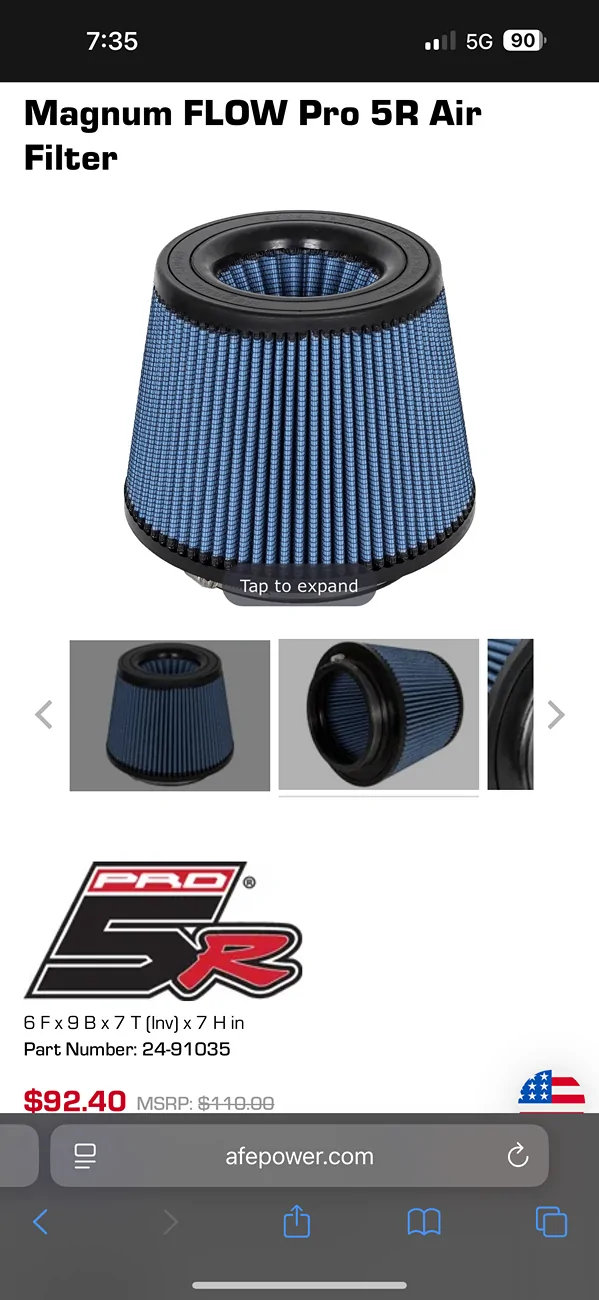 11th Gen Honda Civic AEM dryflow filter for PRL HVI intake IMG_9746