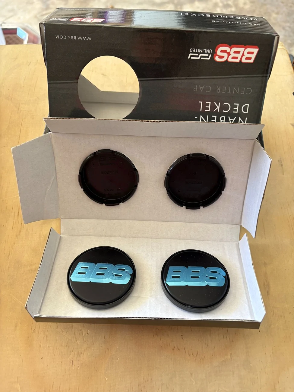 11th Gen Honda Civic Brand New - BBS Replacement Center Caps (set of 4) and BBS-McGard Black Tuner Lug/Lock Sets M14X1.5 OEM BBS CC 3