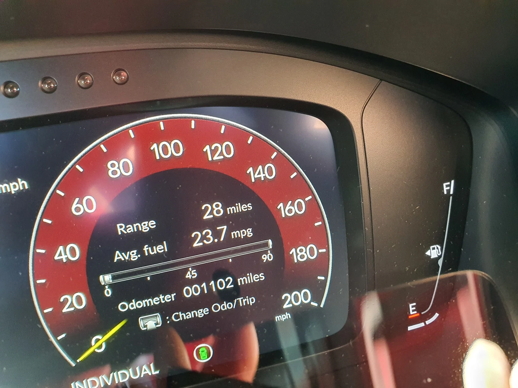 11th Gen Honda Civic Question about the fuel gage 20260116_104304