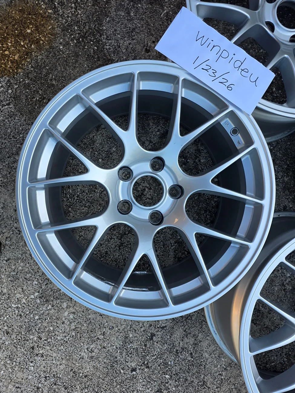 11th Gen Honda Civic Apex EC-7 18x9.5 ET43 in Race Silver 20260123_152046