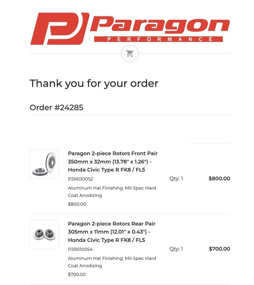11th Gen Honda Civic New Paragon FK8/FL5 Civic Type R Front and Rear Two Piece Rotors $1,298 (TX) 620104518_10101701855501756_4049399326739581020_n