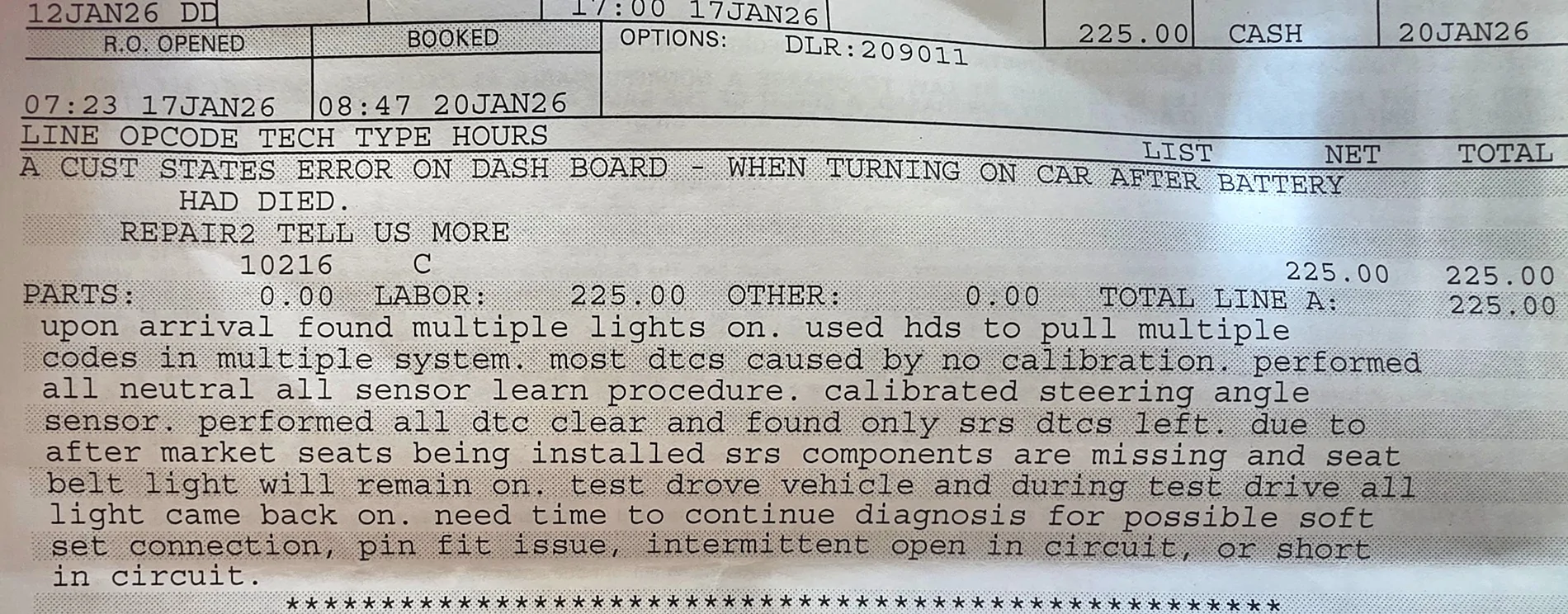 11th Gen Honda Civic Multiple Errors After Dead Battery – Type R (No Codes, Won’t Clear) 20260124_151100