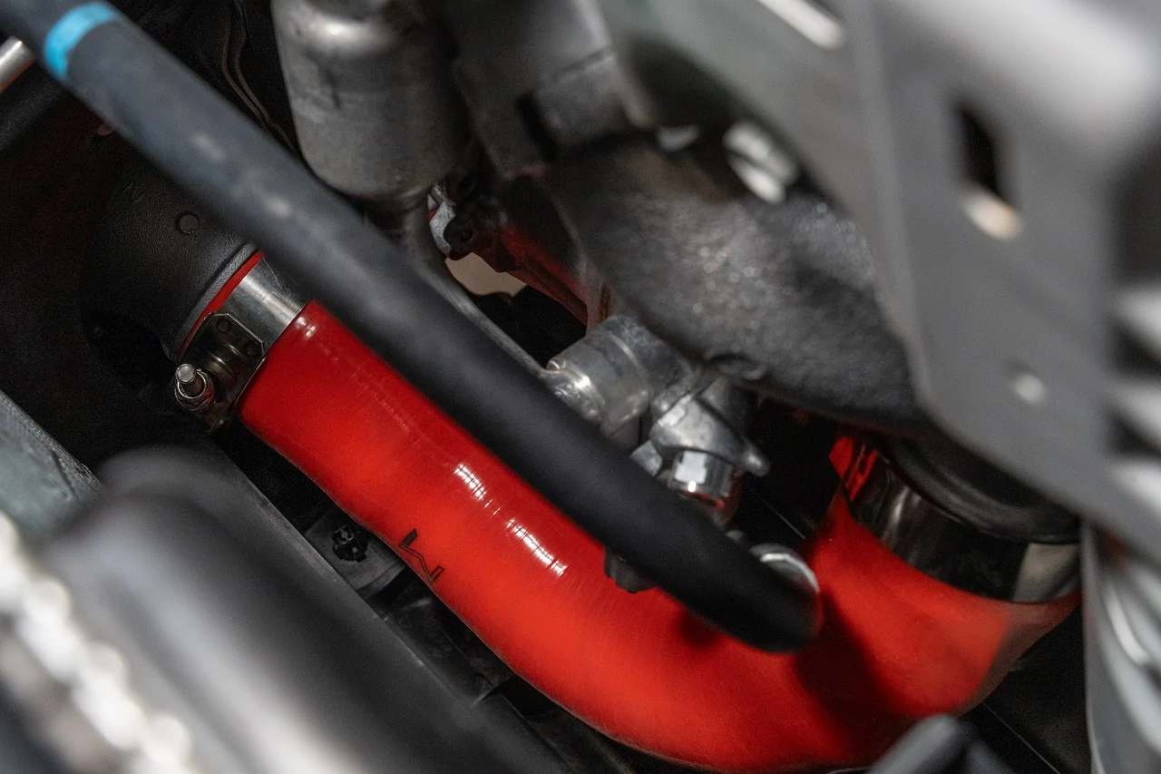 11th Gen Honda Civic Small, but Effective Upgrade - Boost Tubes from 27WON 27WON FL5 Boost Tube Red Engine Bay