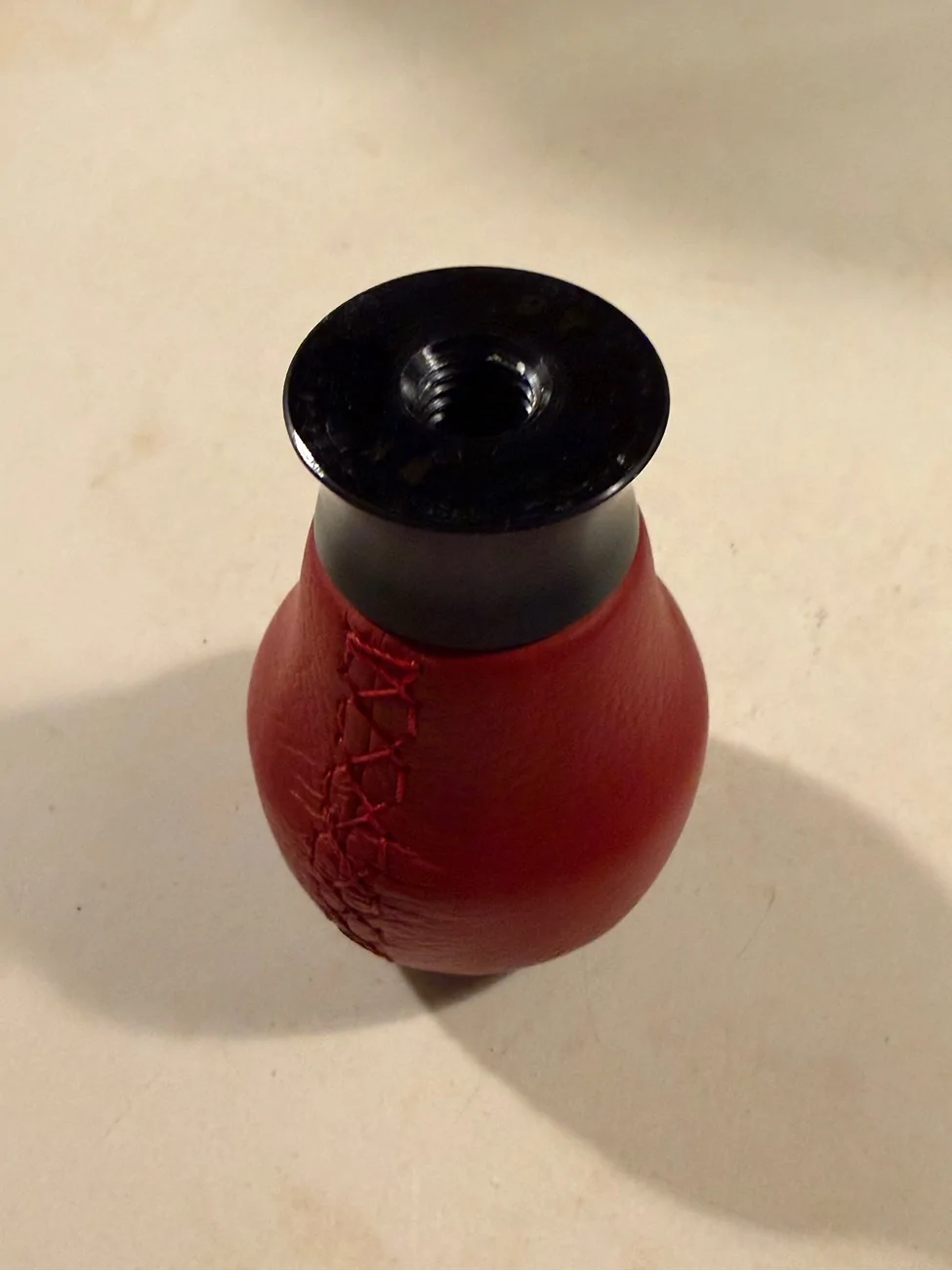 11th Gen Honda Civic Genuine FL5 Leather Shift Knob (Red) IMG_1181