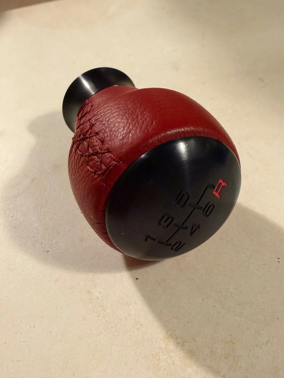 11th Gen Honda Civic Genuine FL5 Leather Shift Knob (Red) IMG_1179
