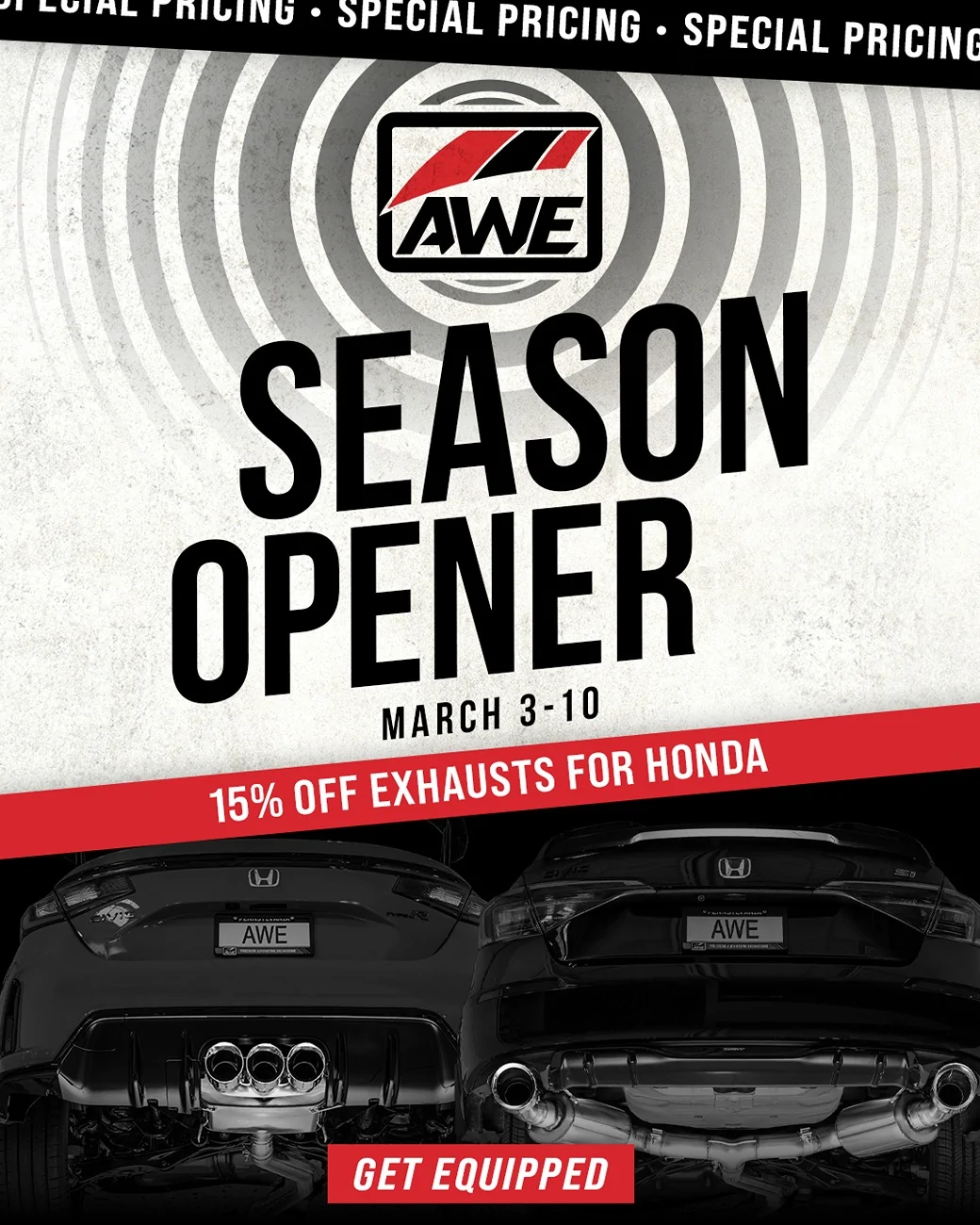 11th Gen Honda Civic AWE Season Opener - Special Pricing is LIVE CTA_FE1-FL5