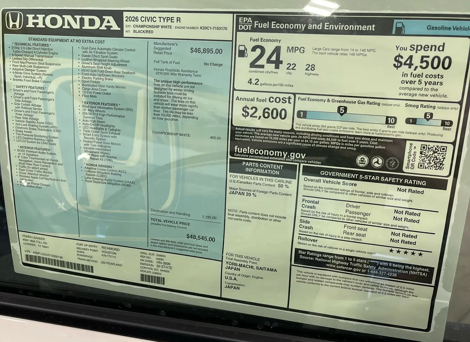 11th Gen Honda Civic 2026 FL5 Speculation Thread 2026-type-r