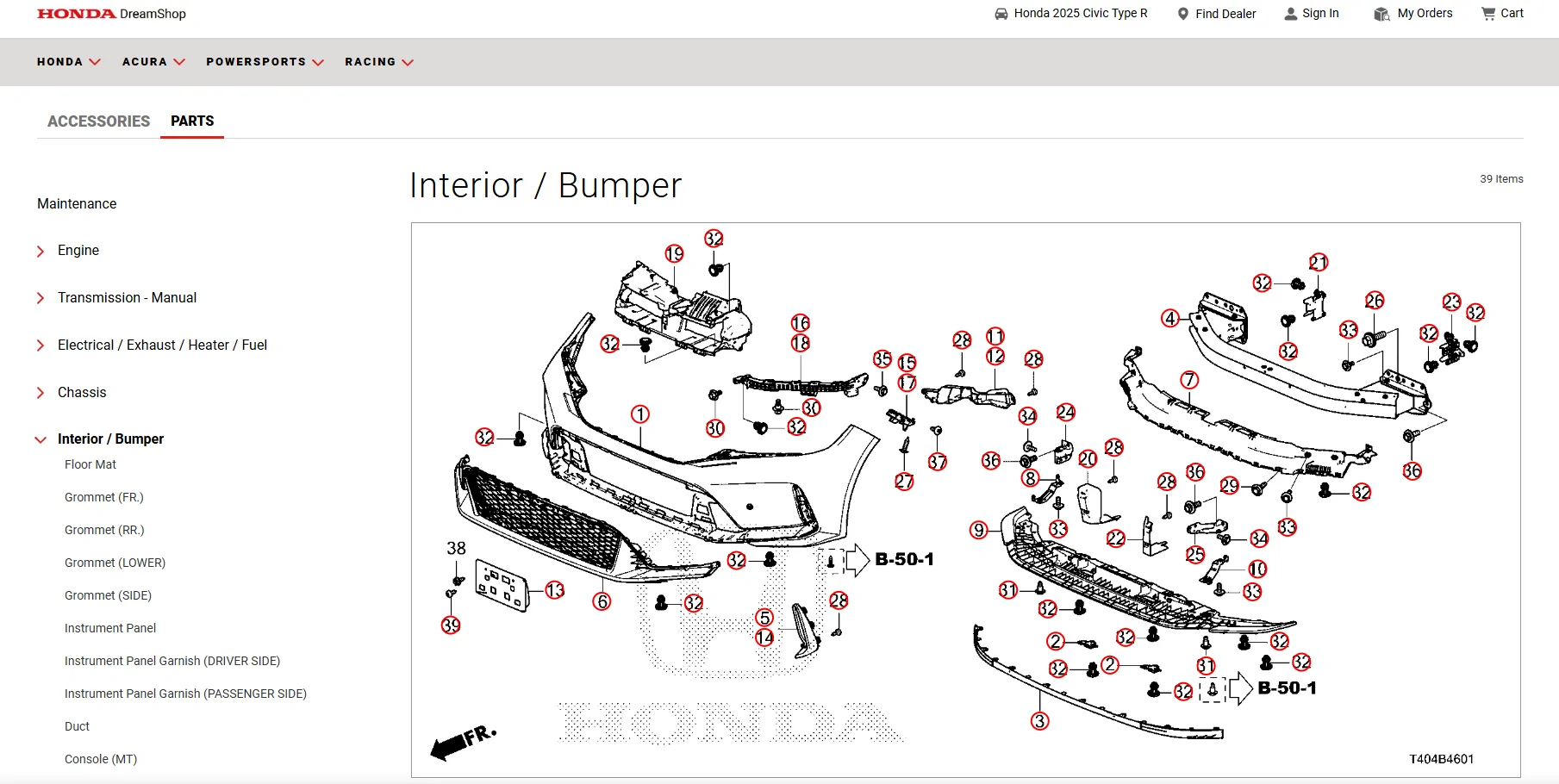 11th Gen Honda Civic Stock front lower lip replacement part? 1773282136478-ru