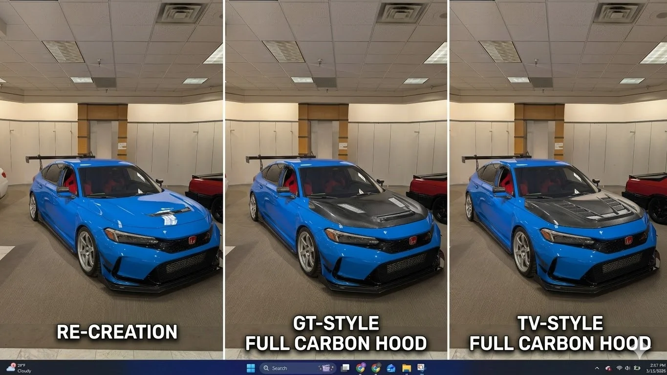 11th Gen Honda Civic Carbon Fiber Hood for the FL5 unnamed (1)