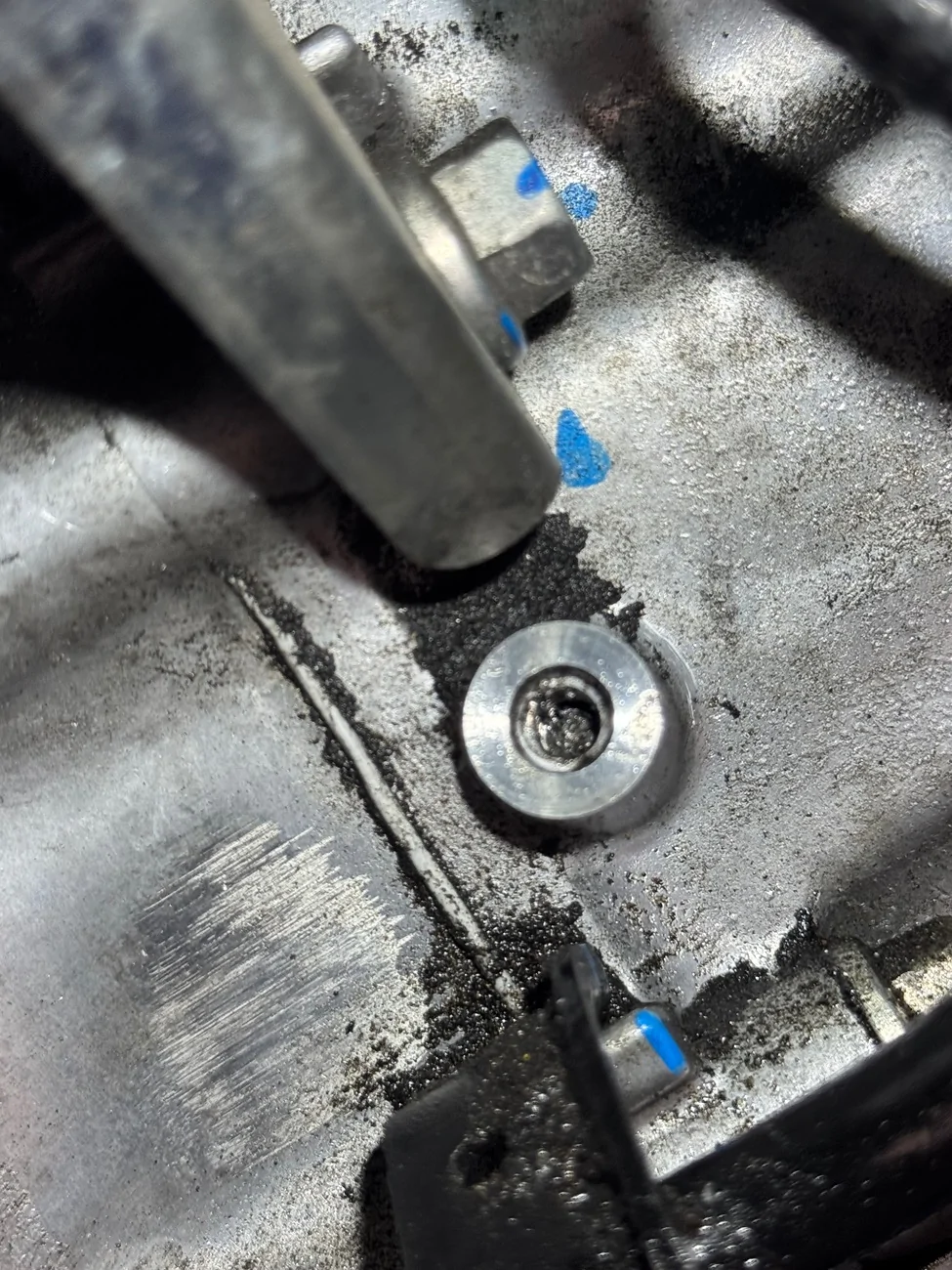 11th Gen Honda Civic Pushed Transmission Oil Level Check Bolt Into Transmission IMG_9519