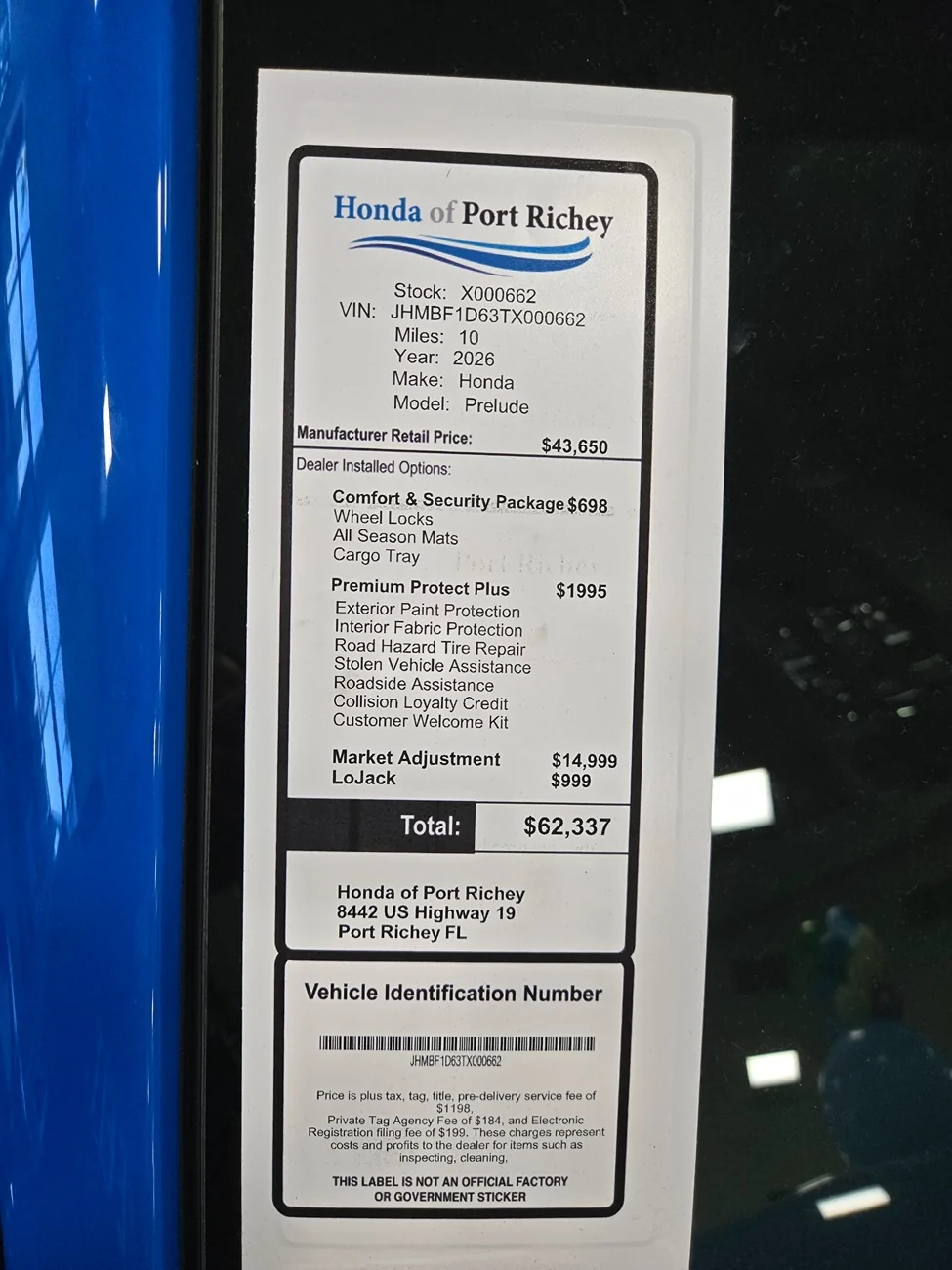 11th Gen Honda Civic Deposit placed, advice please 1000021523