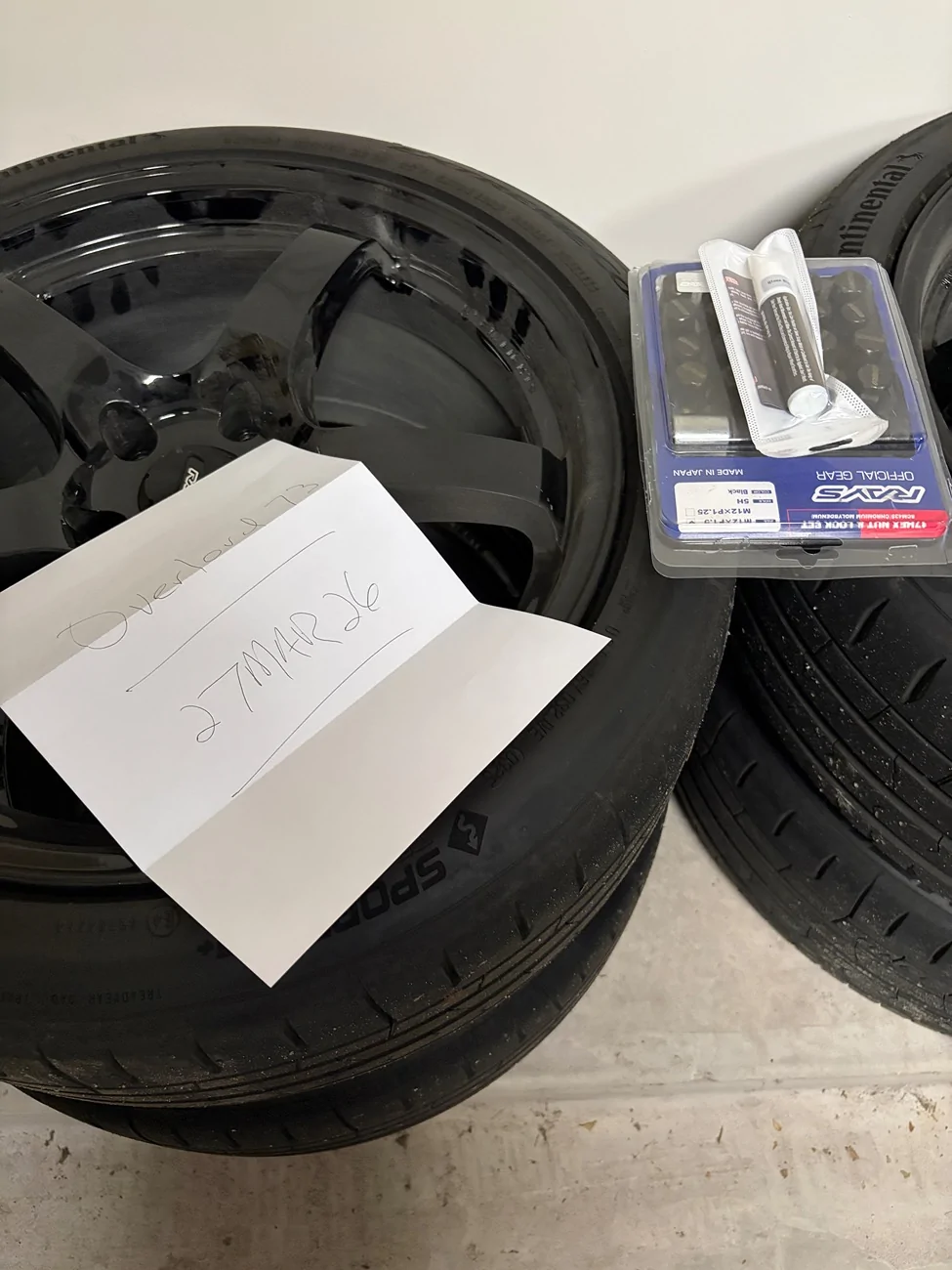 11th Gen Honda Civic Houston For Pick Up Only Complete Set Rays Gram Lights 57CR 18 x 8.5 with Continental Sport plus 235/40 $2000 OBO IMG_0134