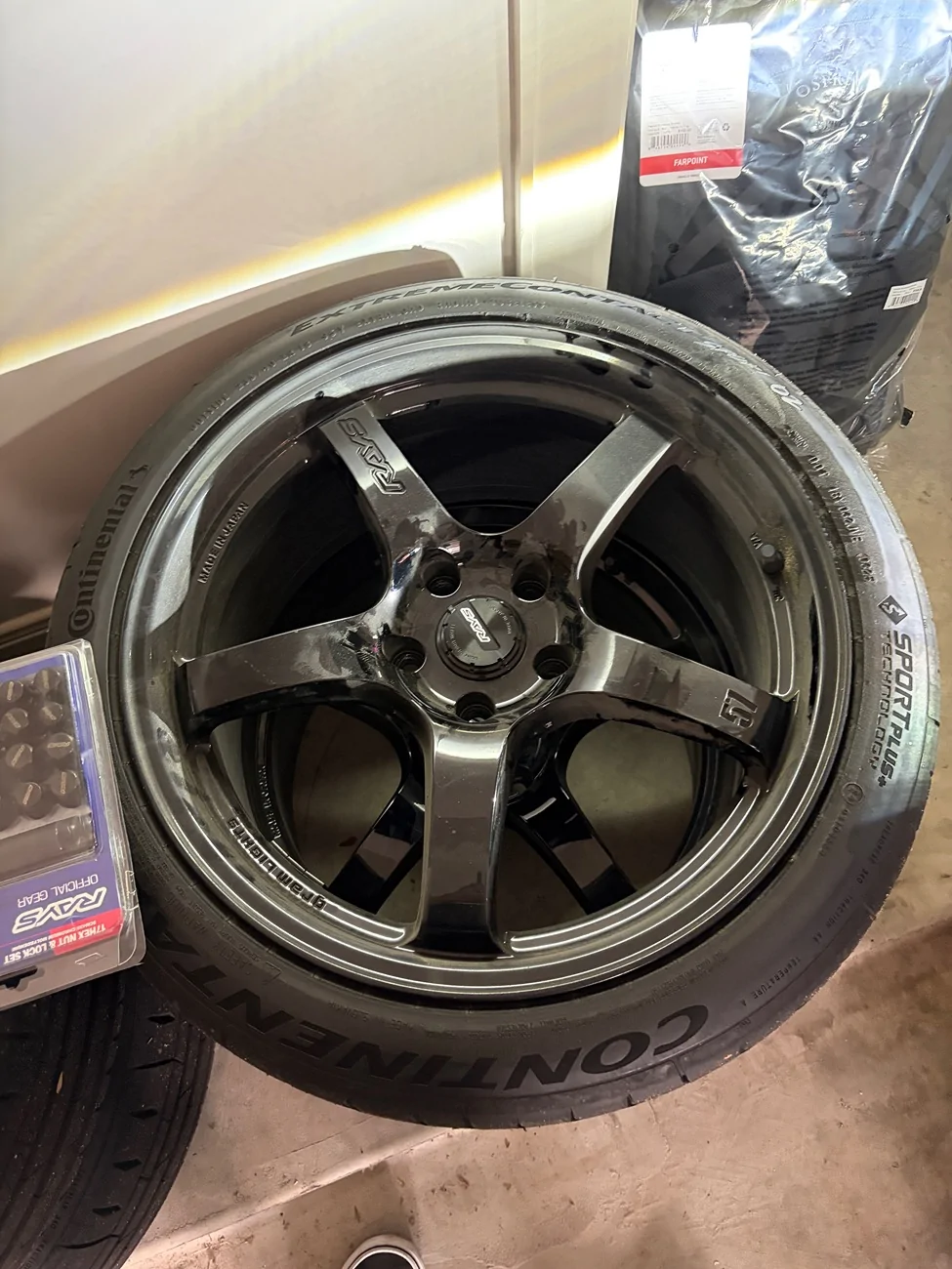 11th Gen Honda Civic Houston For Pick Up Only Complete Set Rays Gram Lights 57CR 18 x 8.5 with Continental Sport plus 235/40 $2000 OBO IMG_0105