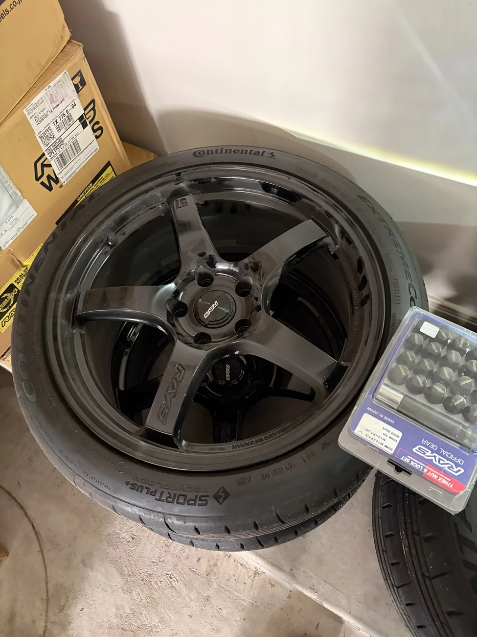 11th Gen Honda Civic Houston For Pick Up Only Complete Set Rays Gram Lights 57CR 18 x 8.5 with Continental Sport plus 235/40 $2000 OBO IMG_0104