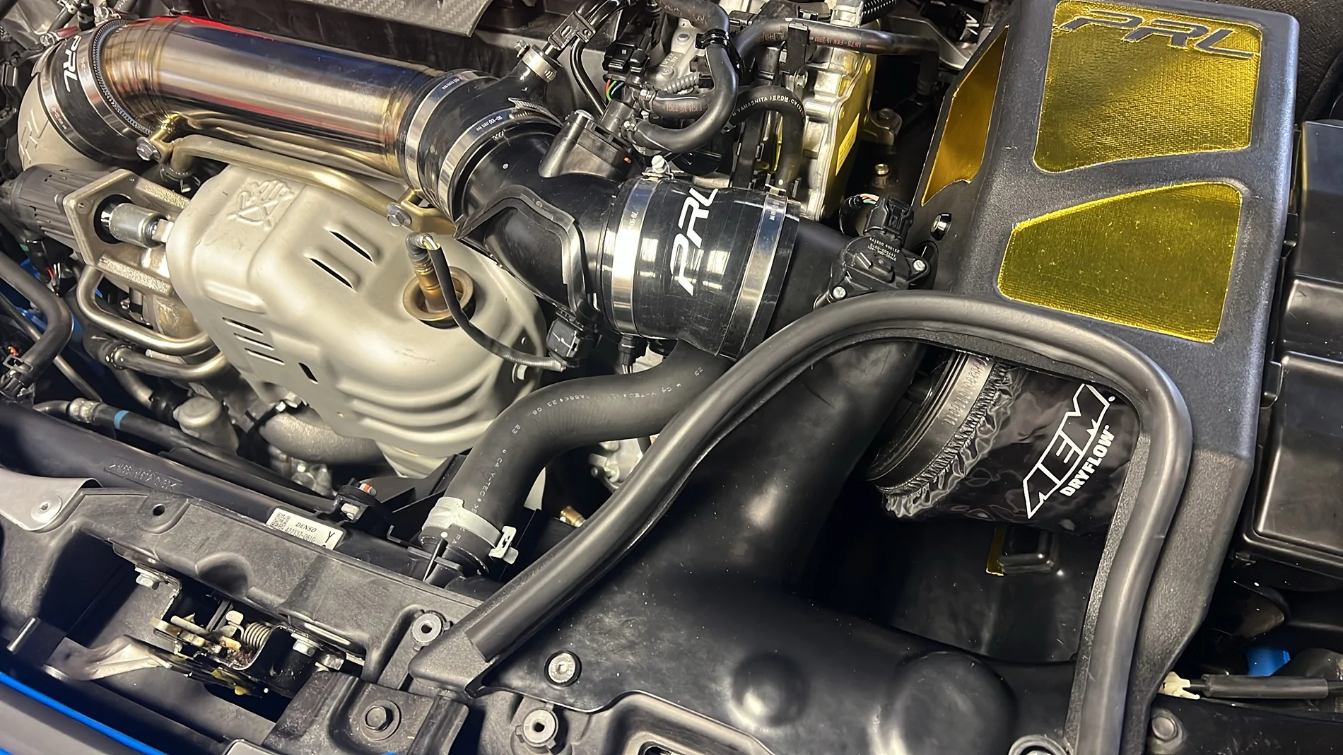 11th Gen Honda Civic AEM dryflow filter for PRL HVI intake IMG_1742