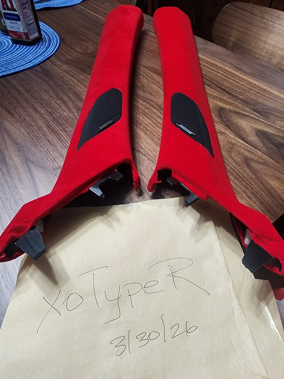 11th Gen Honda Civic 11th Gen Civic RED A-Pillars (Type-R and SI) 1000050983