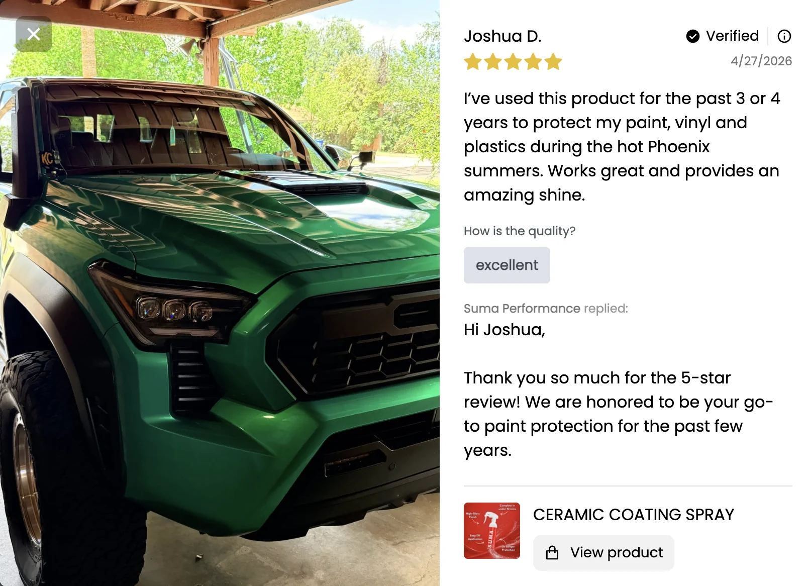 11th Gen Honda Civic Customer Spotlight: 3 to 4 Years Using Our Ceramic Spray in Phoenix Heat Screenshot 2026-04-28 at 2.03.30 PM